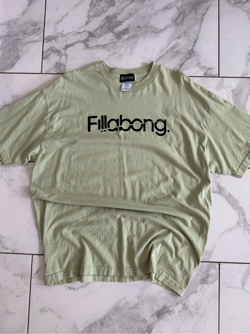 Vintage FILLABONG 90s Y2K Parody Tee XL Billabong Surf Skate Grunge Green RARE